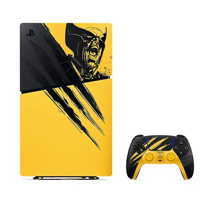 باندل پلی استیشن 5 اسلیم دیجیتال طرح Marvel’s Wolverine Battle Yellow