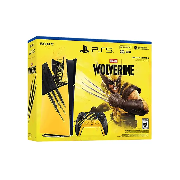 باندل پلی استیشن 5 اسلیم دیجیتال طرح Marvel’s Wolverine Battle Yellow